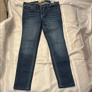 Hollister Women's Dark Blue Skinny Jeans